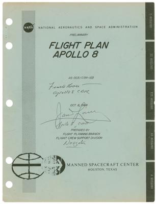 Lot #9203 Frank Borman and James Lovell Signed Apollo 8 Preliminary Flight Plan