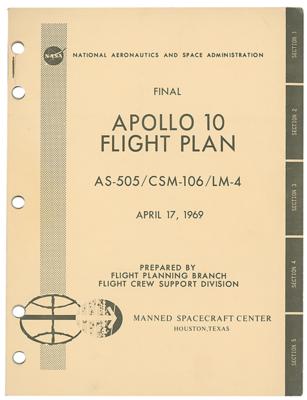 Lot #9249 Apollo 10 Final Flight Plan