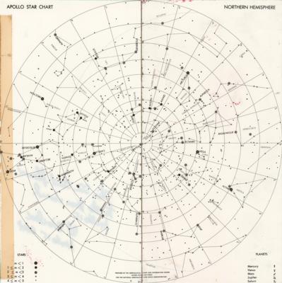 Lot #9452 Al Worden's Apollo 15 Flown Star Chart - Image 2