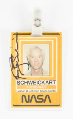 Lot #9227 Rusty Schweickart's NASA ID Badge