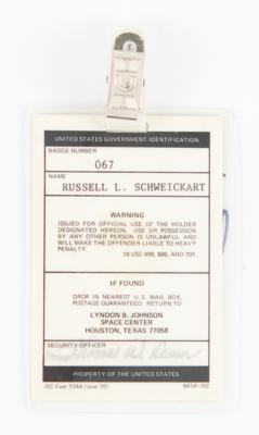 Lot #9227 Rusty Schweickart's NASA ID Badge - Image 2