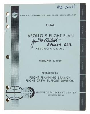 Lot #9226 Jim McDivitt's Apollo 9 Final Flight Plan
