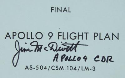 Lot #9226 Jim McDivitt's Apollo 9 Final Flight Plan - Image 2
