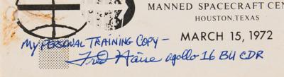 Lot #9508 Fred Haise's Training-Used Apollo 16 CSM G&C Checklist - Image 2