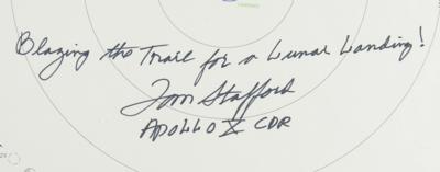 Lot #9247 Tom Stafford Signed Apollo 10 Translunar/Transearth Trajectory Plotting Chart - Image 2