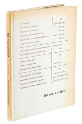 Lot #9686 Wernher von Braun: First Edition of The Mars Project