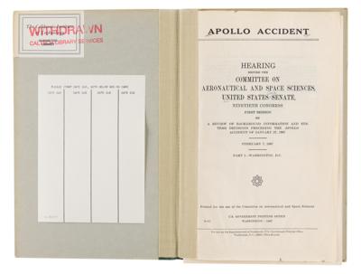 Lot #9172 Apollo Accident: Hearings Before the Senate (8) Books - Image 2