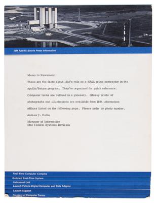 Lot #9637 IBM Apollo/Saturn Press Kit - Image 1