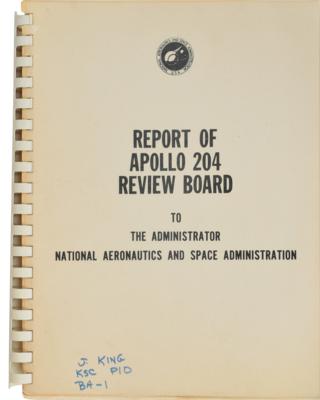 Lot #9173 Jack King's Apollo 204 Review Board Report