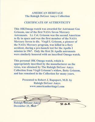 Lot #9001 Gus Grissom 18K Gold Omega Speedmaster Professional 1969 Apollo 11 Commemorative Watch - Image 12