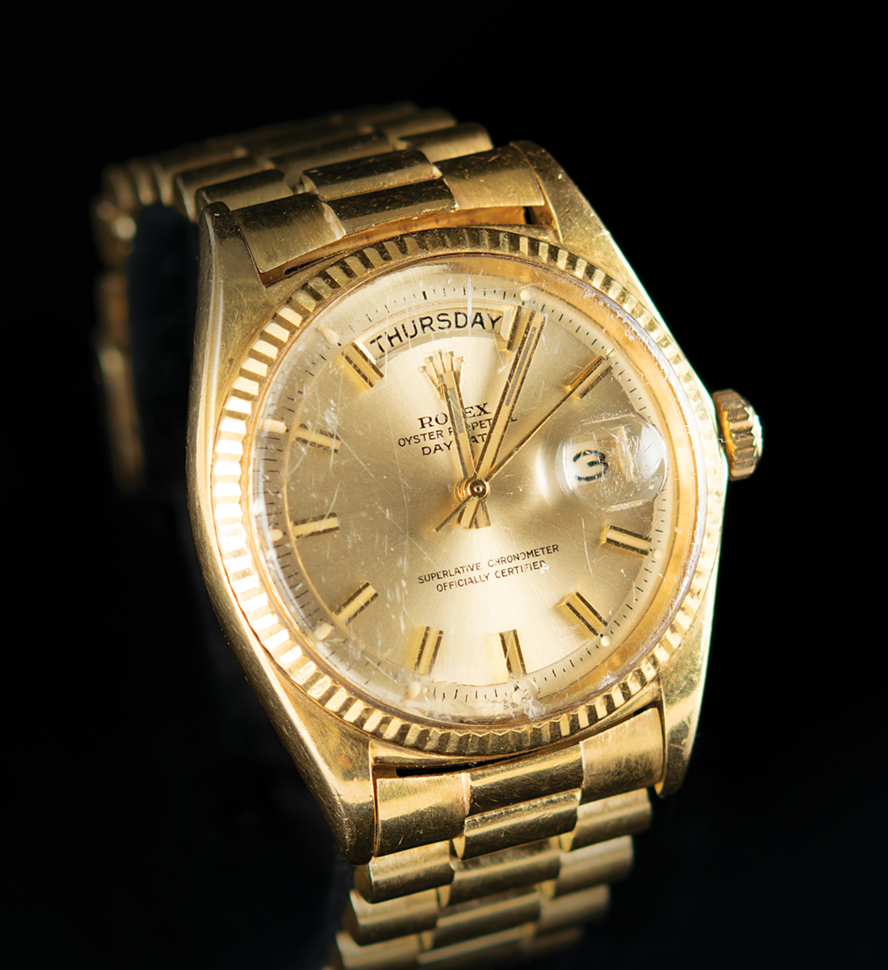 Lot #9004 Richard Gordon's 18K Gold Rolex President Day-Date Watch