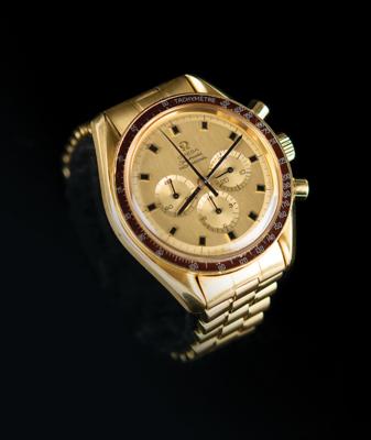 Lot #9002 Alan Bean's 18K Gold Omega Speedmaster Professional 1969 Apollo 11 Commemorative Watch