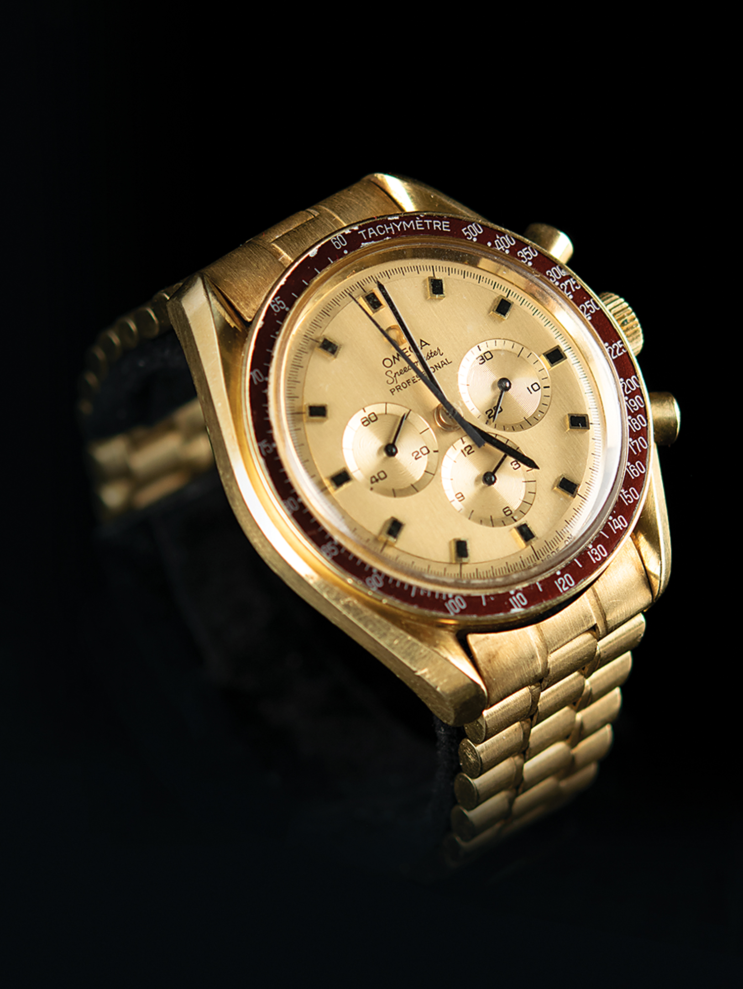 Lot #9003 Ron Evans's 18K Gold Omega Speedmaster Professional Watch