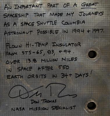 Lot #9771 Space Shuttle Columbia Multi-Mission Flown Insulation Sheet - Image 2