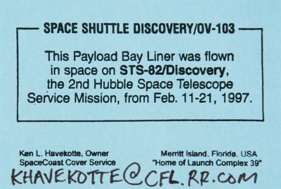 Lot #9808 STS-82 Payload Bay Liner Swatches (Attested as Flown) - Image 2