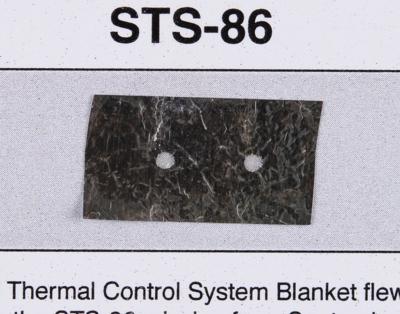 Lot #9810 STS-86 TCS Blanket Swatch (Attested as Flown) - Image 2