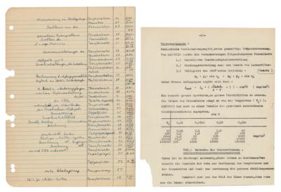 Lot #9055 Hans Hosenthien Handwritten Papers from Peenemunde - Image 2