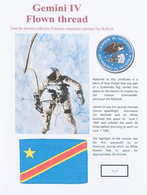 Lot #9163 Gemini 4 Flag Thread (Attested as Flown) - Image 1