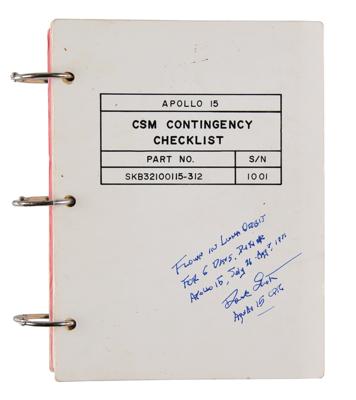Lot #9447 Dave Scott's Apollo 15 Flown CSM Contingency Checklist