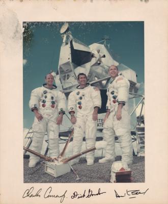 Lot #9353 Dave Scott's Apollo 12 Signed Photograph