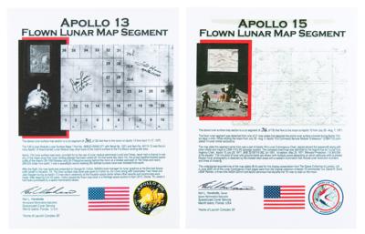 Lot #9635 Apollo 13 and 15 Lunar Map Segments (Attested as Flown) - Image 1