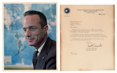 Lot #9114 Scott Carpenter Typed Letter Signed and Signed Photograph