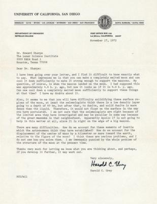 Lot #9566 Harold C. Urey Typed Letter Signed - Image 1