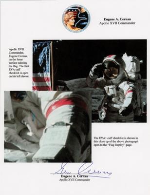 Lot #9523 Gene Cernan's Apollo 17 Flown Lunar Surface-Used EVA-1 Cuff Checklist - Image 30