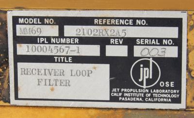 Lot #9869 JPL Receiver Loop Filter (Possibly Mariner) - Image 2