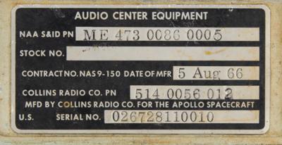Lot #9656 Apollo CM Block II Audio Center Equipment (ACE) - Image 3