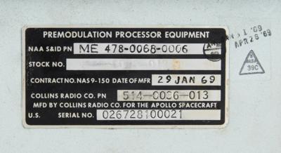 Lot #9659 Apollo CM Block II Premod Processor - Image 4