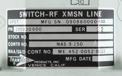 Lot #9660 Apollo CM Block II Radio Frequency Transmission Line Switch - Image 5