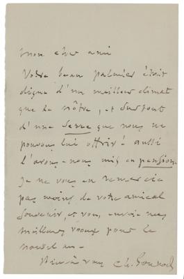 Lot #520 Charles Gounod Autograph Letter Signed - Image 1