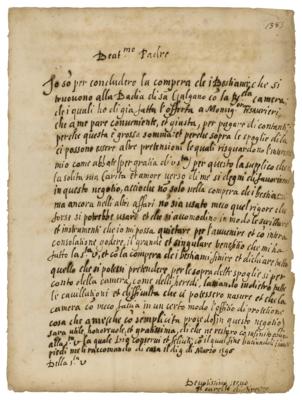 Lot #167 Pope Leo XI Autograph Letter Signed to Pope Clement VIII - Image 1