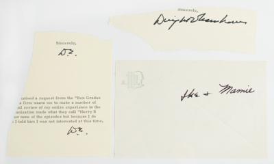 Lot #84 Dwight D. Eisenhower (4) Signatures - Image 1