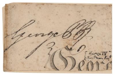 Lot #284 King George IV Signature
