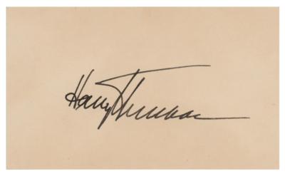 Lot #141 Harry S. Truman Signature - Image 1