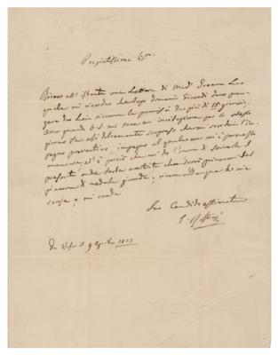 Lot #503 Gioachino Rossini Autograph Letter Signed