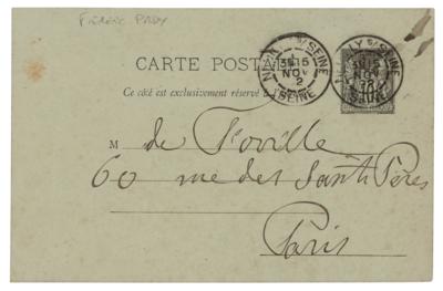 Lot #302 Frederic Passy Autograph Letter Signed - Image 2
