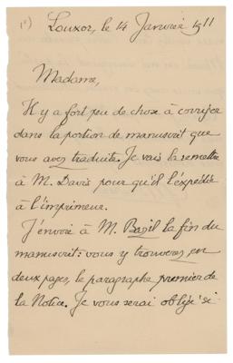 Lot #298 Gaston Maspero Autograph Letter Signed - Image 1