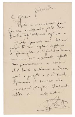 Lot #504 Giuseppi Verdi Autograph Letter Signed - Image 1