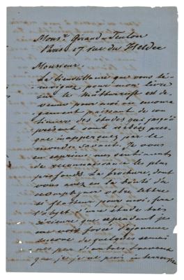 Lot #244 Johan Jakob Bachofen Autograph Letter Signed - Image 1