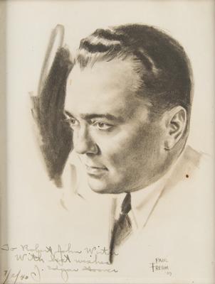 Lot #274 J. Edgar Hoover Signed Photograph - Image 1
