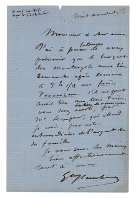 Lot #464 Gustave Flaubert Autograph Letter Signed