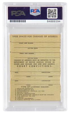 Lot #590 Marilyn Monroe Signed Driver's License - Image 2