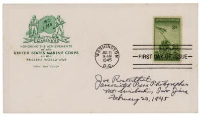 Lot #348 Iwo Jima: Joe Rosenthal Signed First Day Cover - Image 1