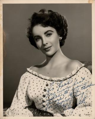 Lot #596 Elizabeth Taylor Signed Photograph