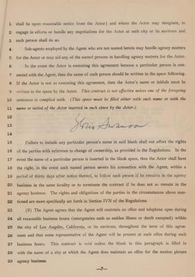 Lot #699 Gloria Swanson Document Signed - Image 1
