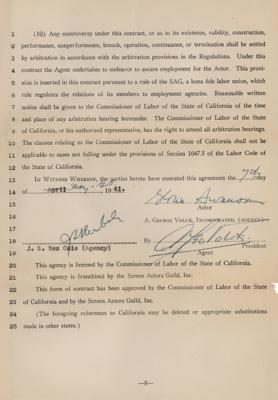 Lot #699 Gloria Swanson Document Signed - Image 2