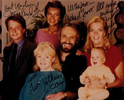 Lot #633 Family Ties Cast-Signed Photograph - Image 1